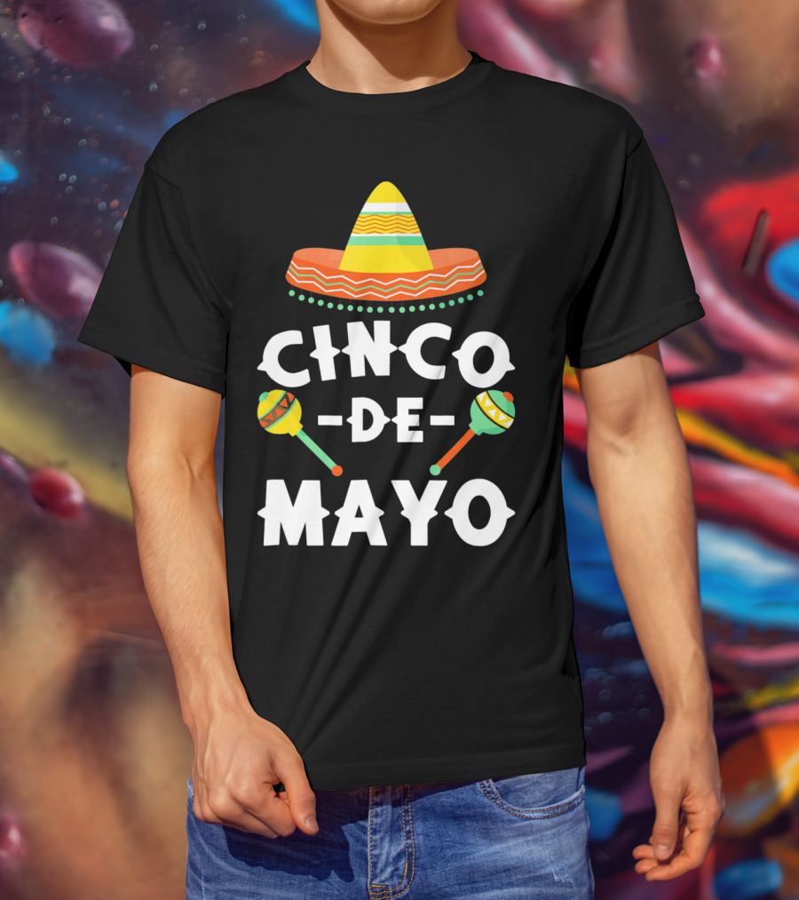 Cinco De Mayo Sombrero And Maracas T-Shirt