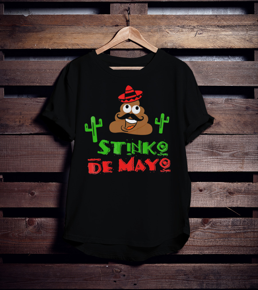 Stinko De Mayo Emoji Cactus Fun T-Shirt