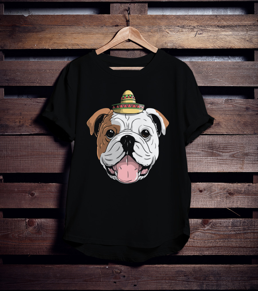 Boxer Dog Sombrero Cinco De Mayo Fiesta Fun T-Shirt