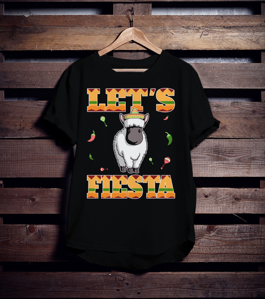 Let's Fiesta Sheep Cinco De Mayo Mexican T-Shirt