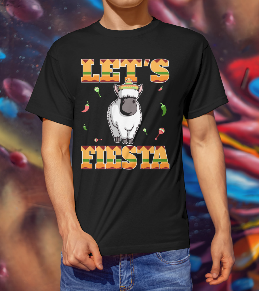 Let's Fiesta Sheep Cinco De Mayo Mexican T-Shirt