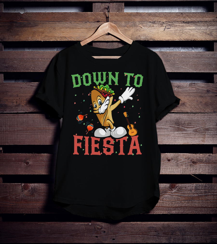 Down To Fiesta Dabbing Burrito Funny Cinco De Mayo T-Shirt