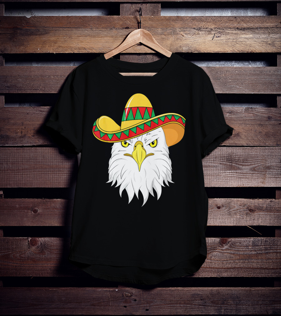 Cinco De Mayo Eagle With Sombrero America Kids T-Shirt