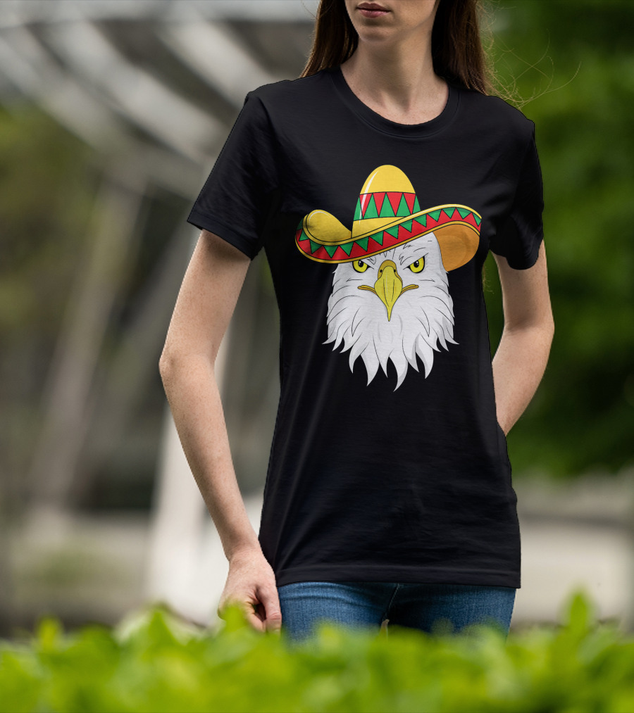 Cinco De Mayo Eagle With Sombrero America Kids T-Shirt