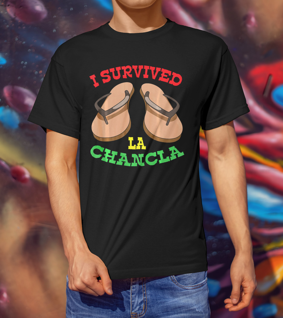 Funny Cinco De Mayo Mexican Saying I Survived La Chancla T-Shirt