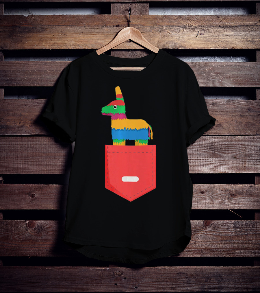 Cinco De Mayo Mexican Pinata In Pocket T-Shirt