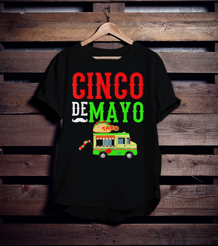 Cinco De Mayo Taco Bus Funny Mexico T-Shirt