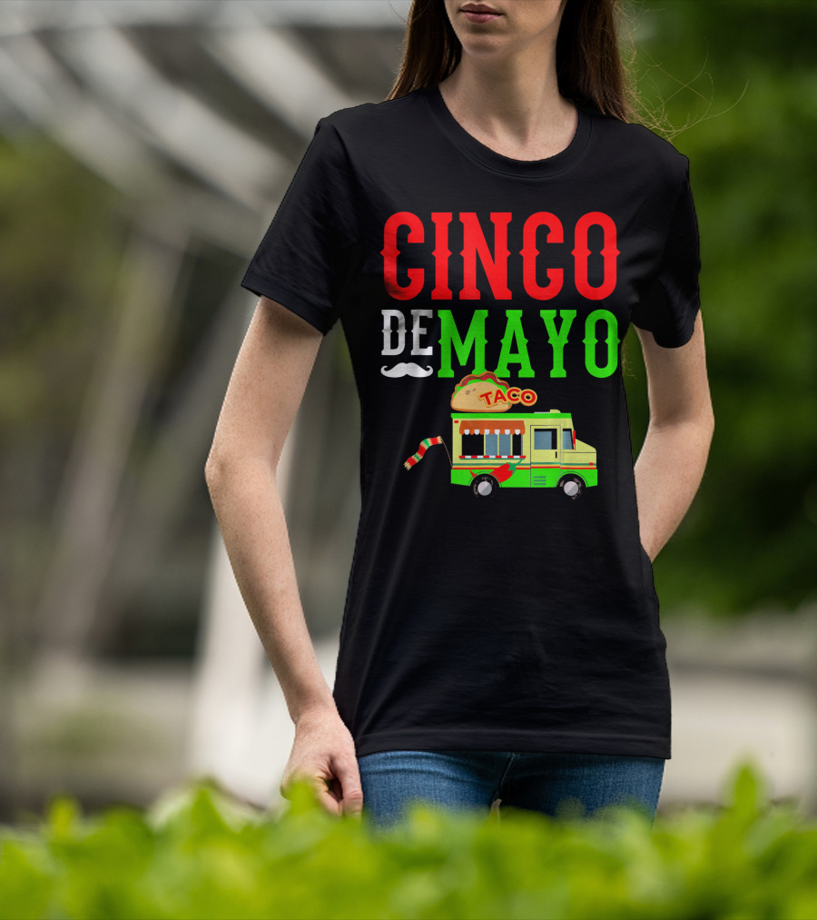 Cinco De Mayo Taco Bus Funny Mexico T-Shirt