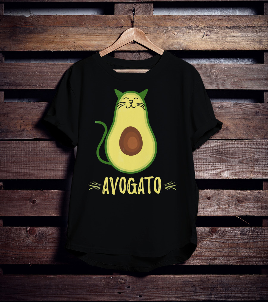 Avogato Avocado Cat Kitty Funny Meow T-Shirt