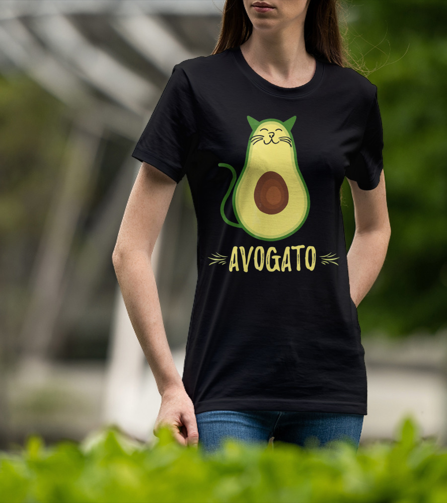 Avogato Avocado Cat Kitty Funny Meow T-Shirt