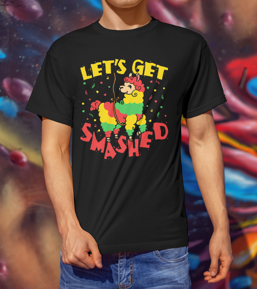 Let's Get Smashed Llama Cinco De Mayo T-Shirt