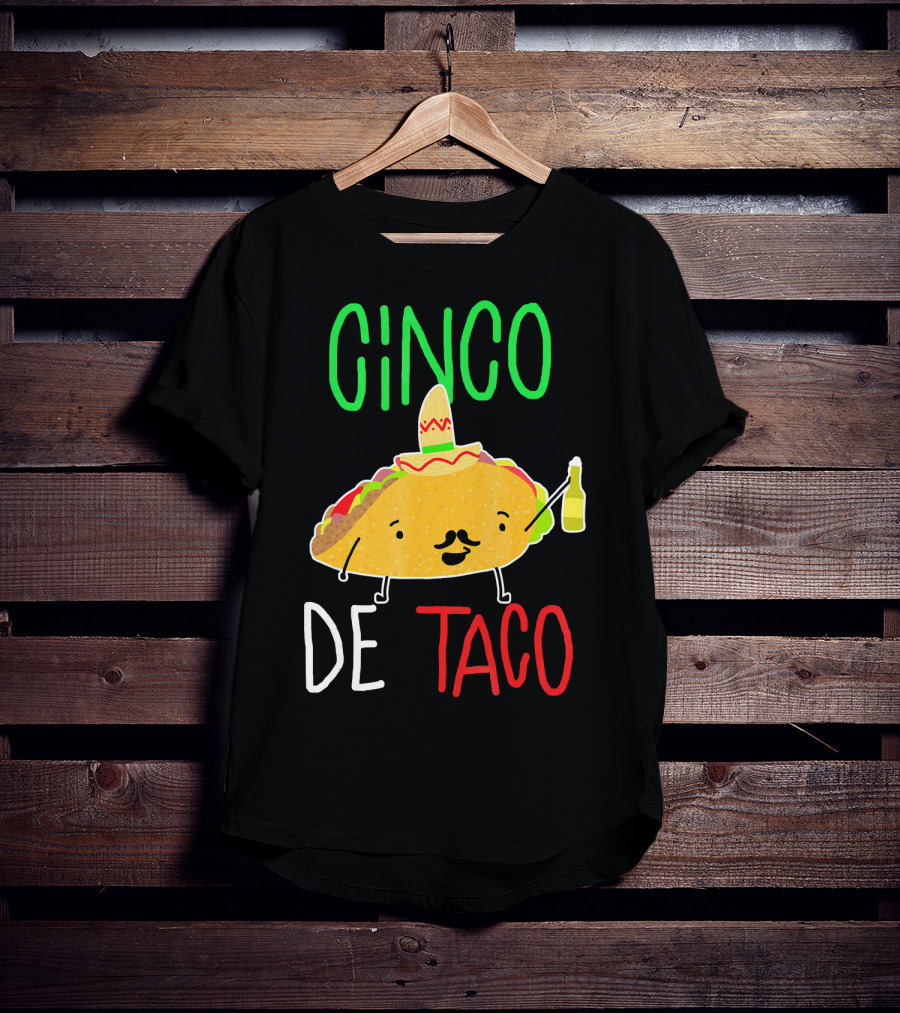 Cinco De Taco Cute Cinco De Mayo Taco Sombrero Fiesta T-Shirt