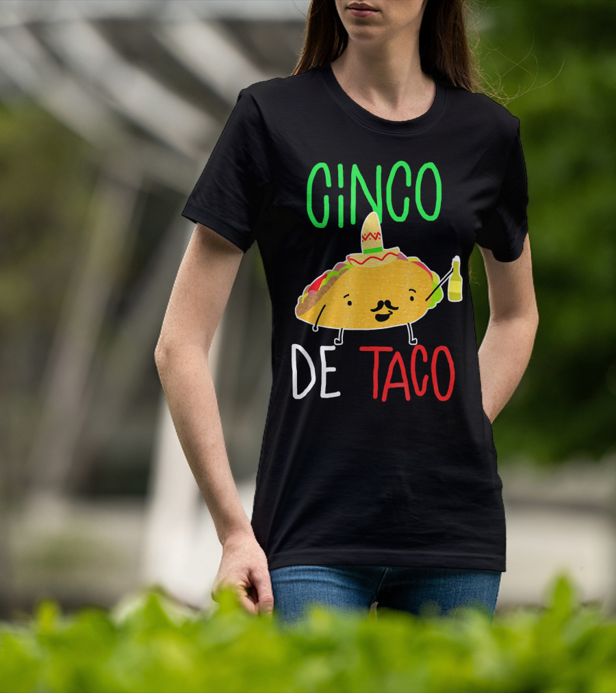 Cinco De Taco Cute Cinco De Mayo Taco Sombrero Fiesta T-Shirt