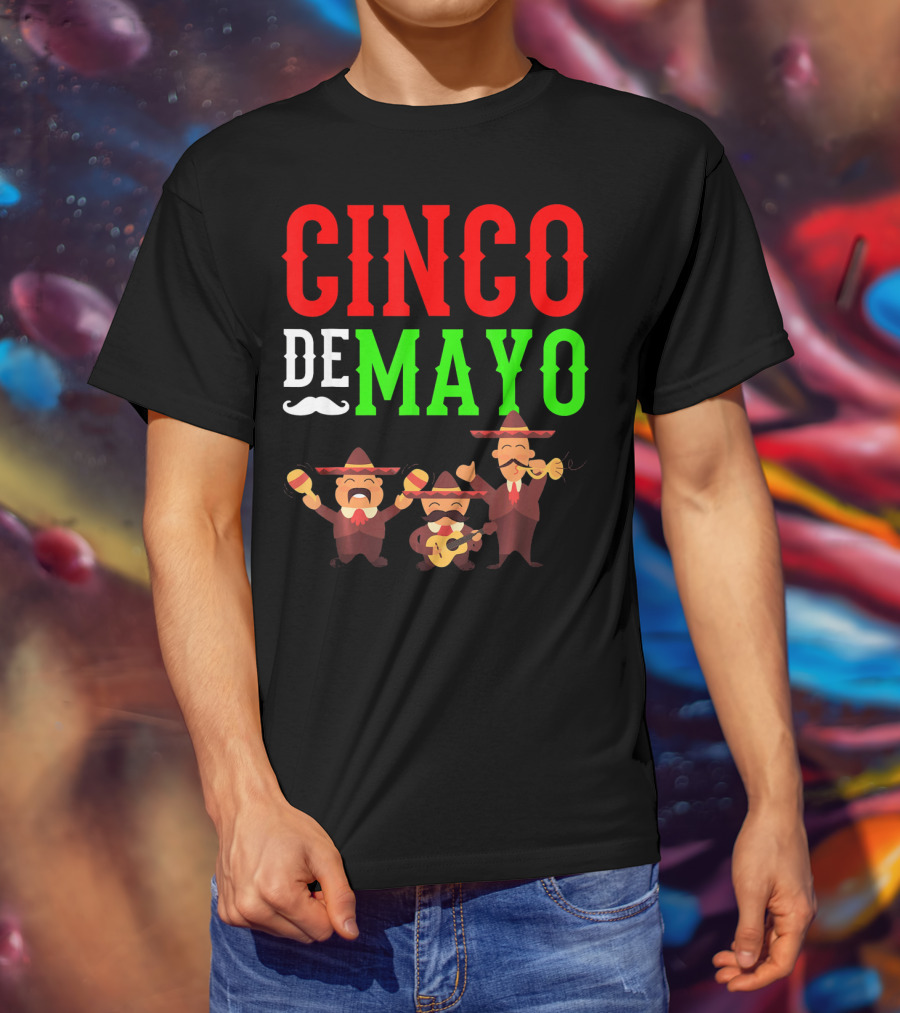 Cinco De Mayo Mariachi Musical Instruments T-Shirt