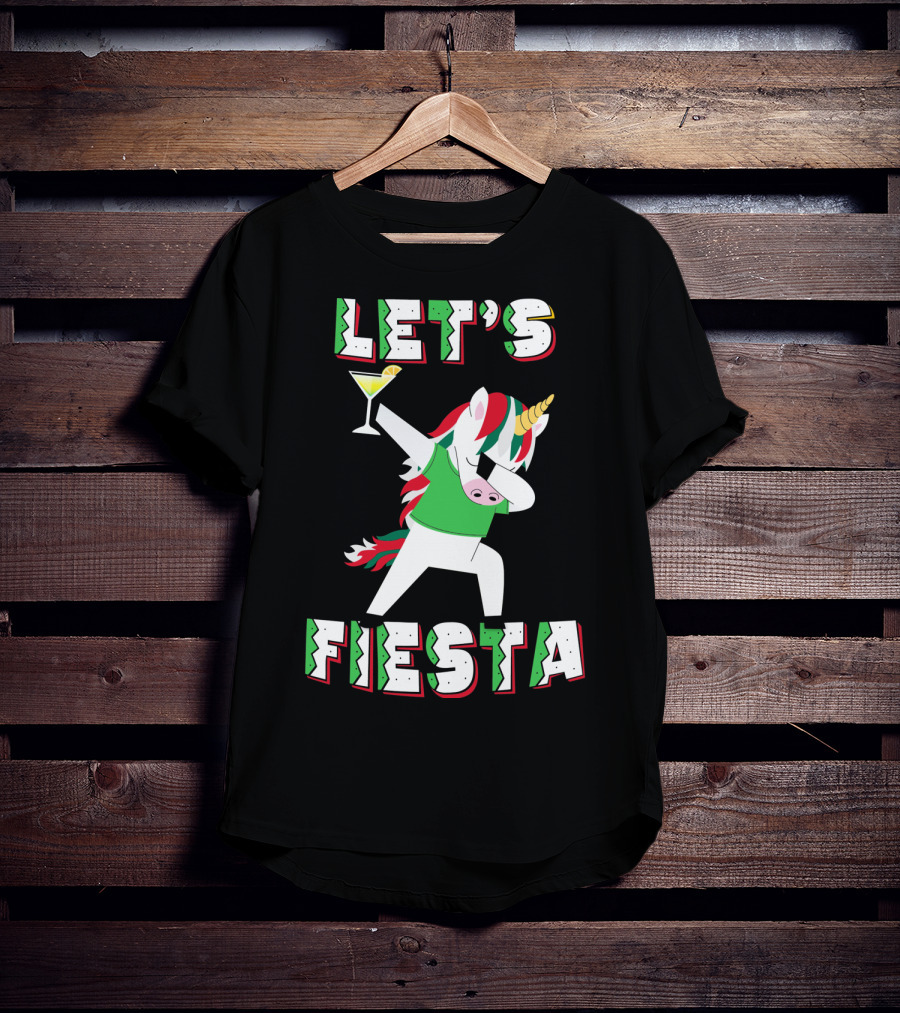 Cinco De Mayo Dabbing Unicorn Let's Fiesta T-Shirt