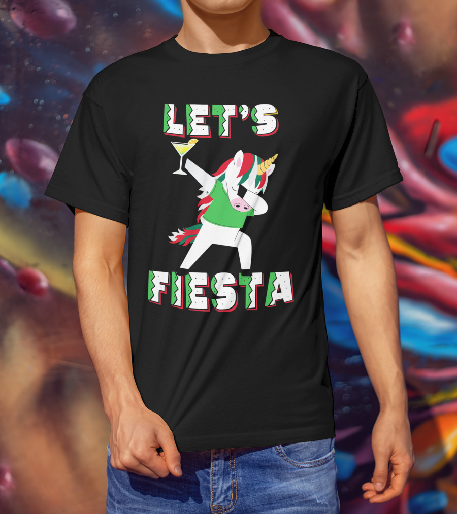 Cinco De Mayo Dabbing Unicorn Let's Fiesta T-Shirt