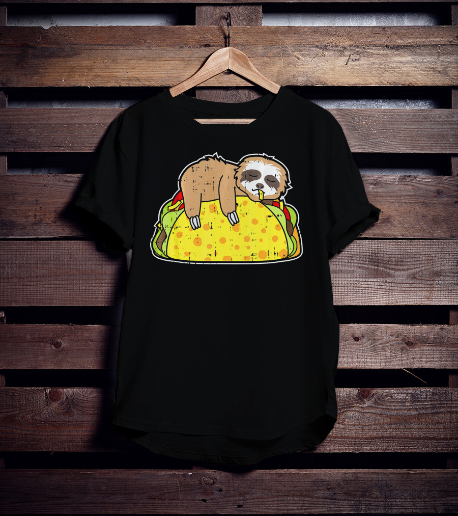 Funny Sloth Taco Cinco De Mayo Tuesday T-Shirt