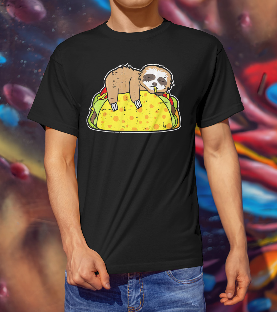 Funny Sloth Taco Cinco De Mayo Tuesday T-Shirt