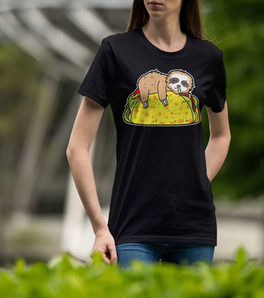 Funny Sloth Taco Cinco De Mayo Tuesday T-Shirt