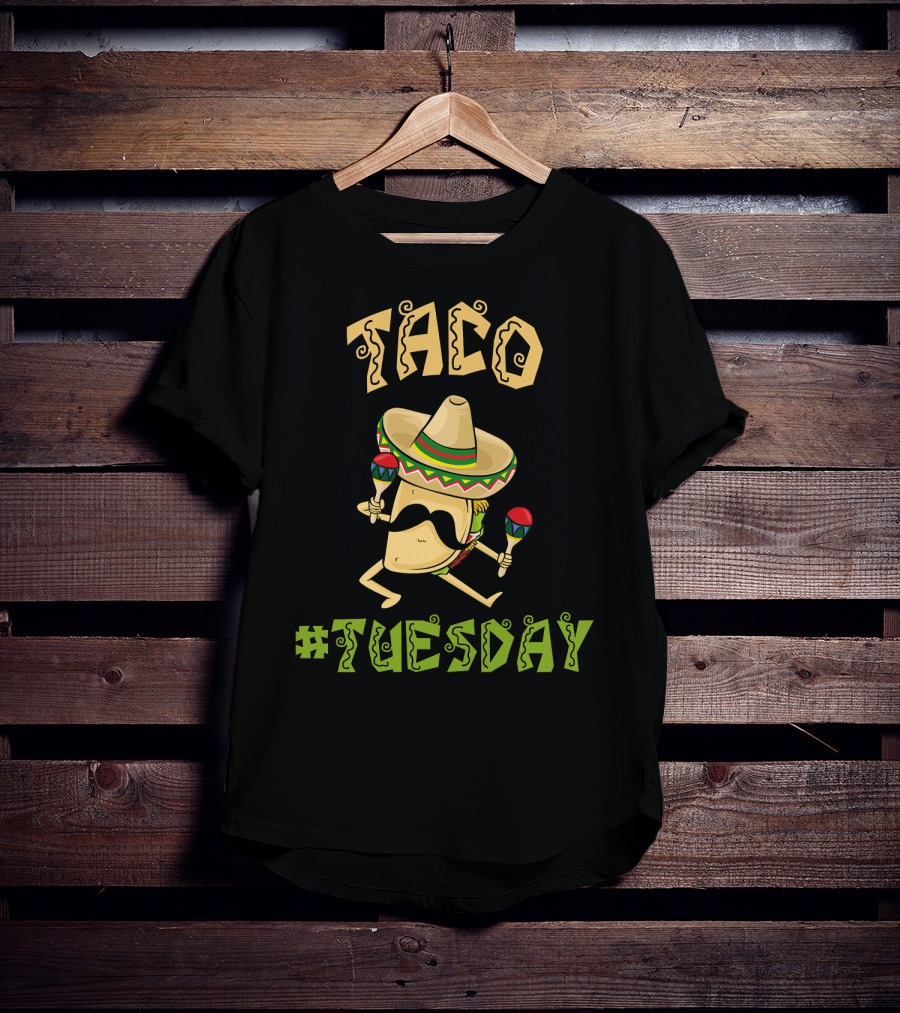Taco Tuesday Cinco De Mayo Sombrero And Maracas T-Shirt