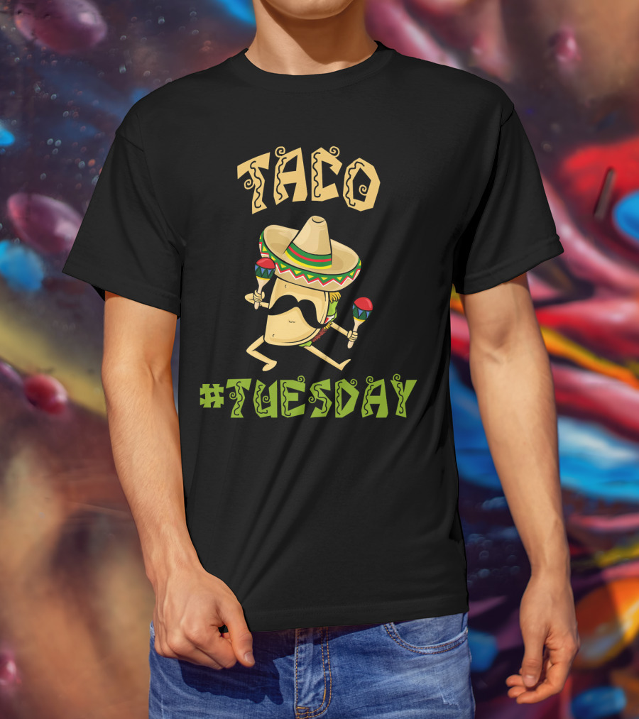 Taco Tuesday Cinco De Mayo Sombrero And Maracas T-Shirt
