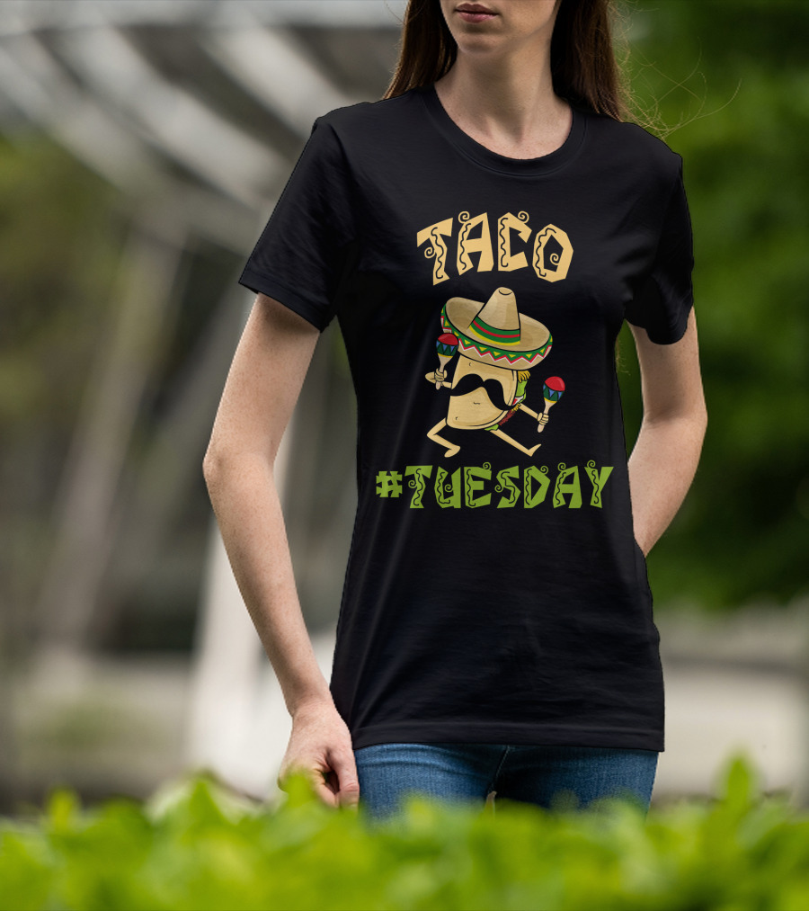 Taco Tuesday Cinco De Mayo Sombrero And Maracas T-Shirt