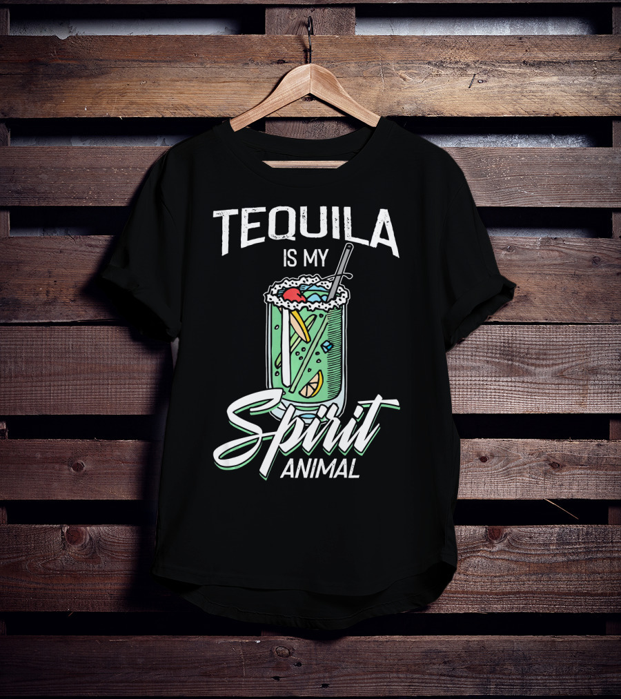Tequila Is My Spirit Animal Funny Mexican Cinco De Mayo T-Shirt