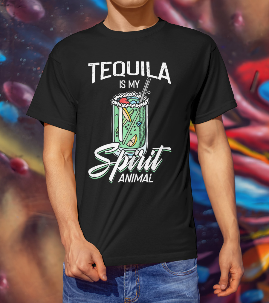 Tequila Is My Spirit Animal Funny Mexican Cinco De Mayo T-Shirt