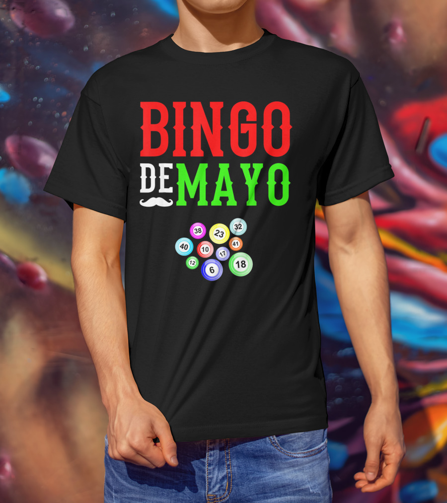 Bingo De Mayo Funny Mexico Bingo Balls T-Shirt