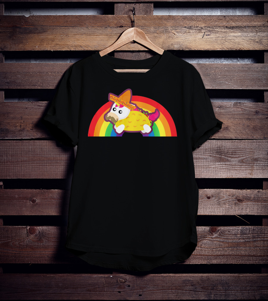 Mexican Unicorn Taco Sombrero Rainbow Cinco De Mayo T-Shirt