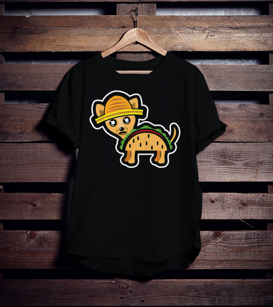 Funny Chihuahua Taco Mexico Sombrero Cin T-Shirt
