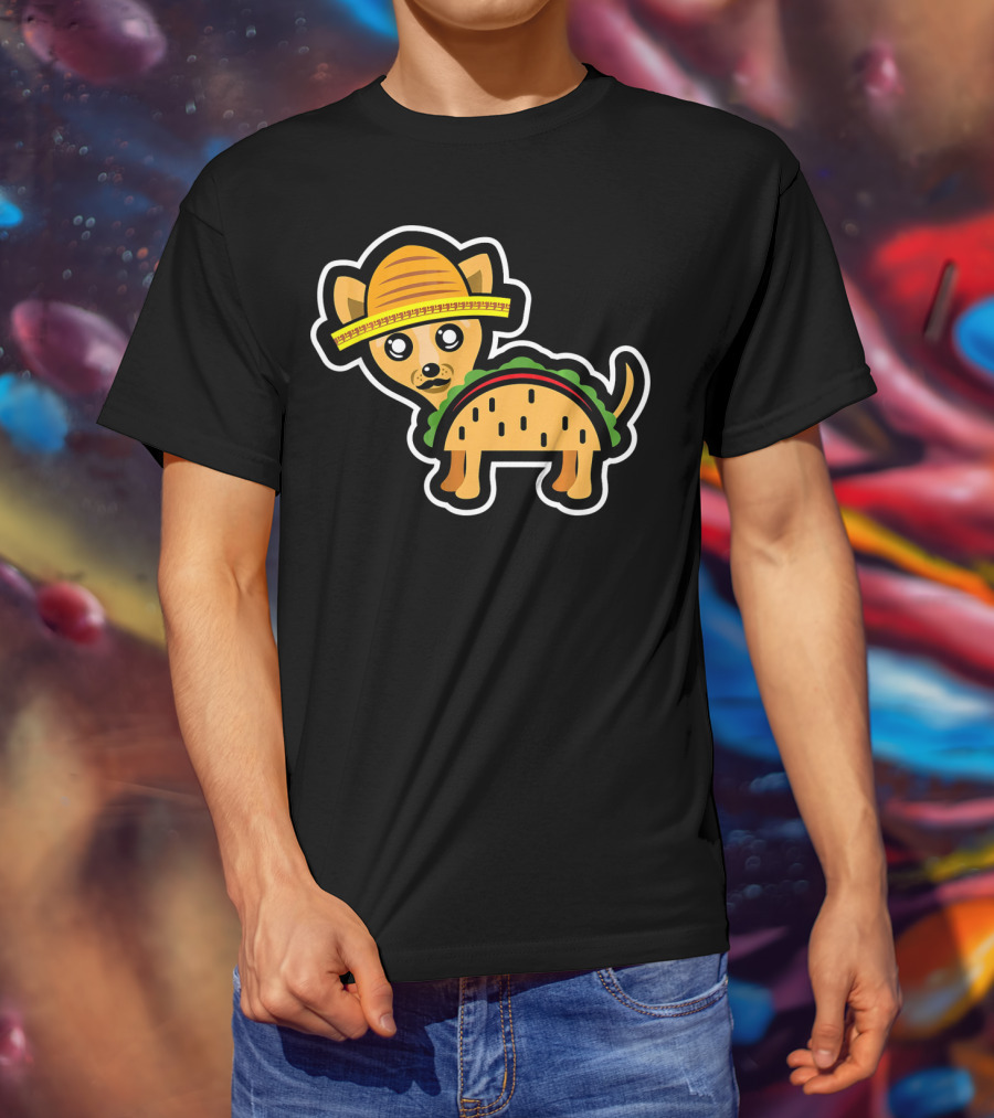 Funny Chihuahua Taco Mexico Sombrero Cin T-Shirt