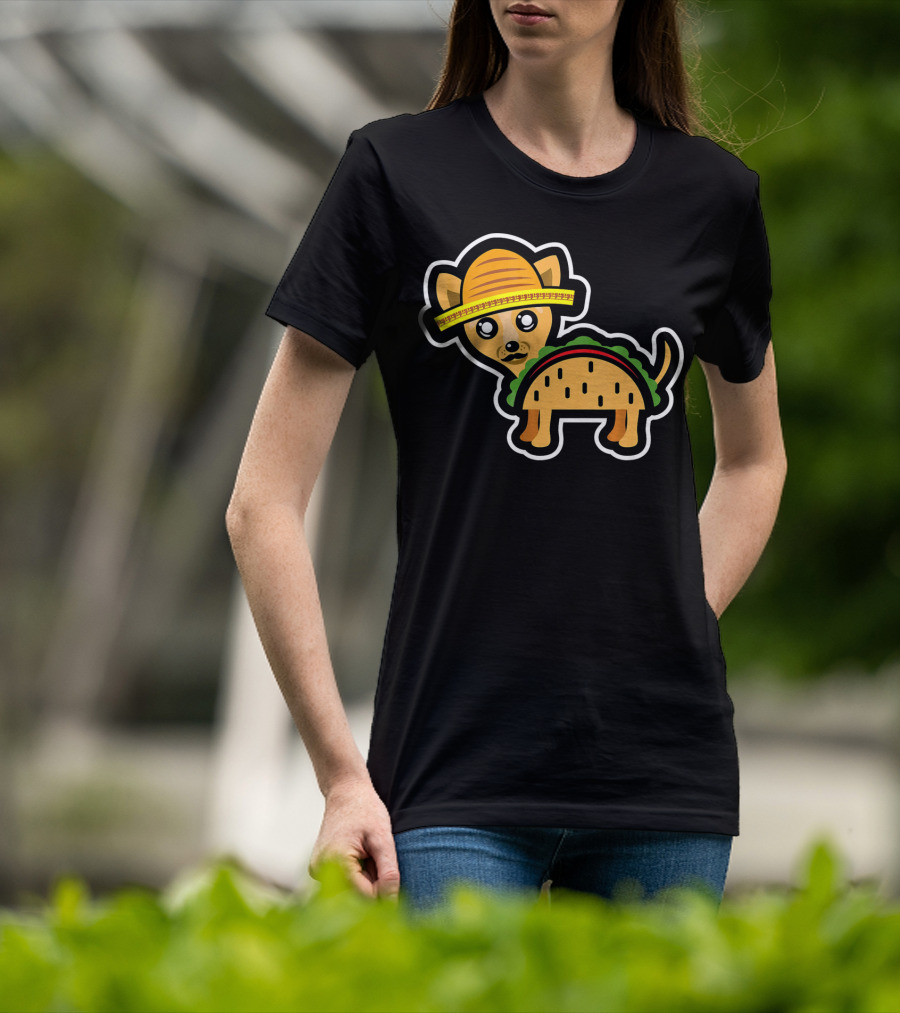 Funny Chihuahua Taco Mexico Sombrero Cin T-Shirt