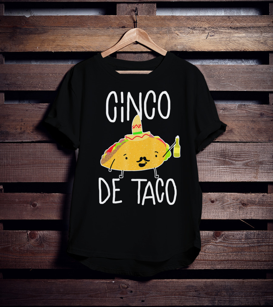 Cinco De Taco Funny Cute Mexican Fiesta T-Shirt