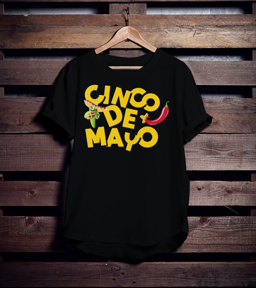Cinco De Mayo Sombrero Chile Pepper Festive T-Shirt