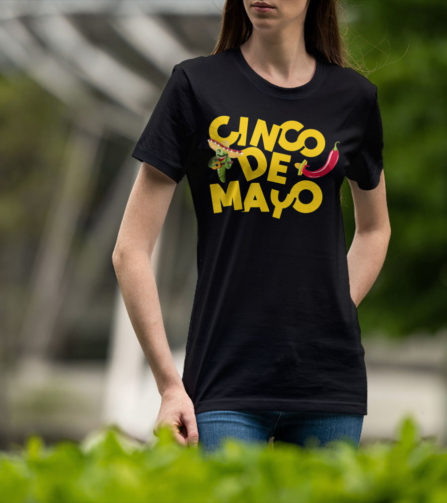 Cinco De Mayo Sombrero Chile Pepper Festive T-Shirt