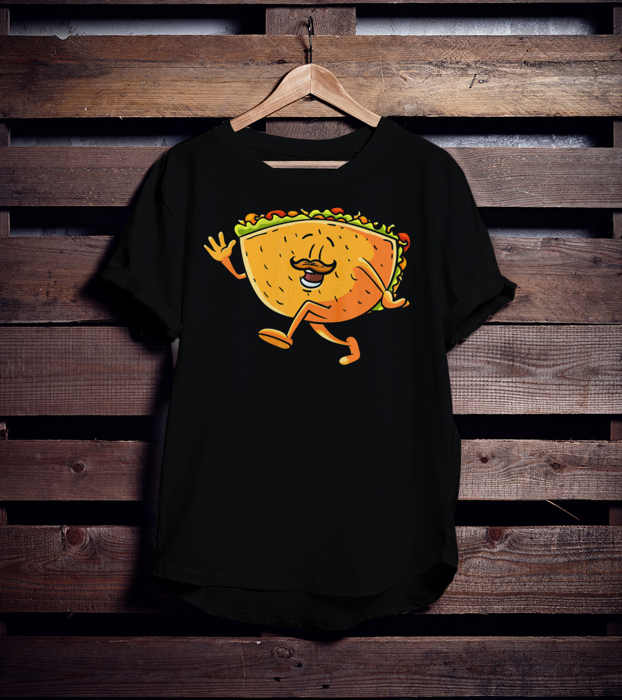 Funny Taco Cartoon Mexican Cinco De Mayo T-Shirt