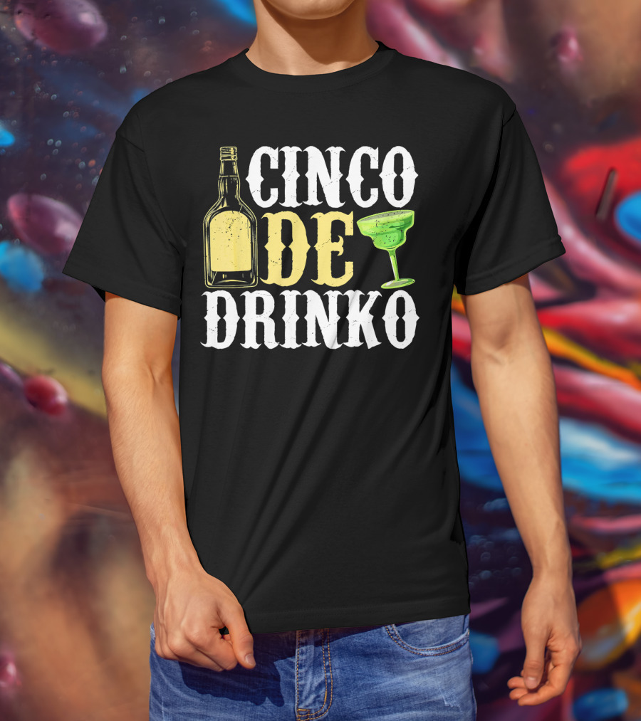 Cinco De Mayo Drinko Bottle Margarita T-Shirt