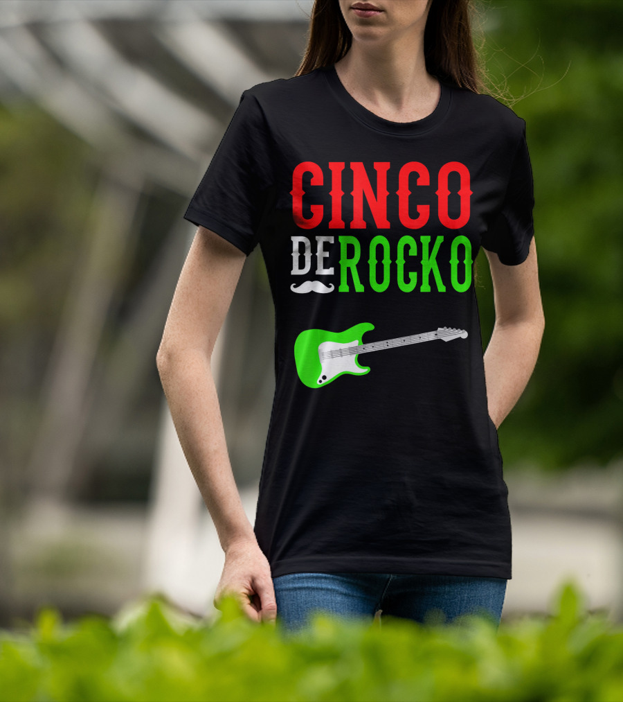 Cinco De Rocko Funny Rock N Roll Mexico T-Shirt