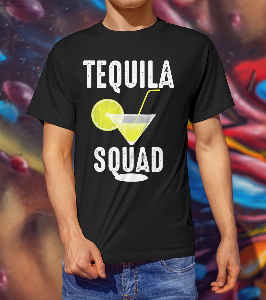 Tequila Squad Lime Margarita Drink Fan T-Shirt