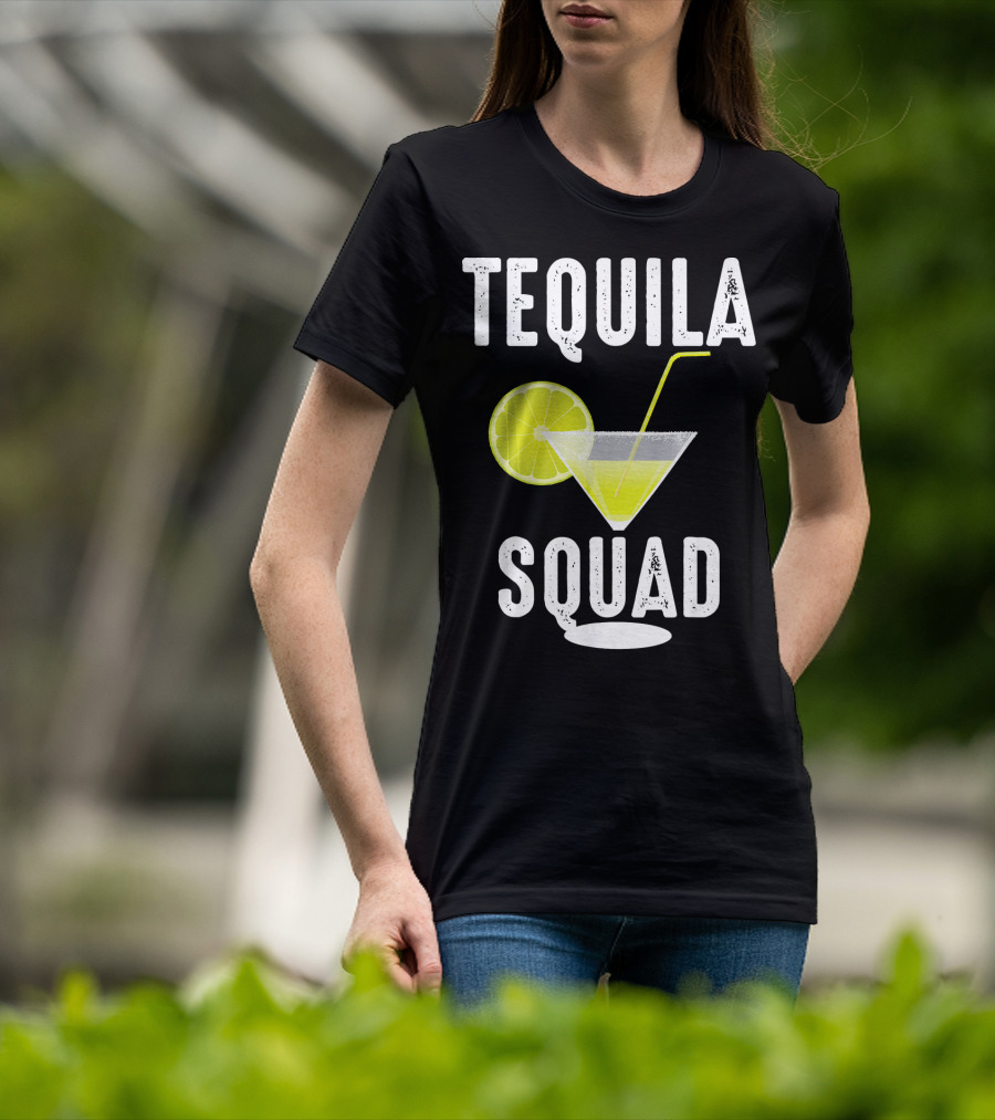 Tequila Squad Lime Margarita Drink Fan T-Shirt
