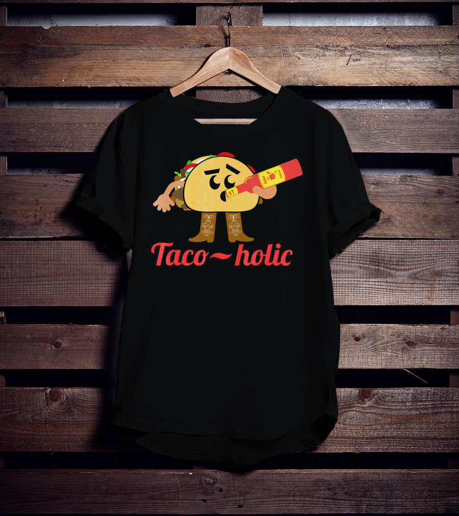 Taco-holic Funny Taco Holic Cinco De May Mexican Fiesta T-Shirt