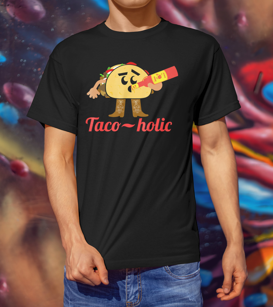 Taco-holic Funny Taco Holic Cinco De May Mexican Fiesta T-Shirt