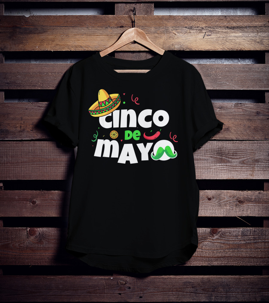 Cinco De Mayo Sombrero Pepper Fiesta T-Shirt