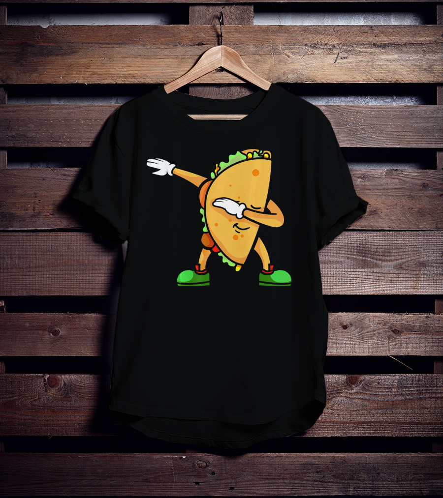 Funny Dabbing Taco Mexican Cinco De Mayo Fiesta T-Shirt