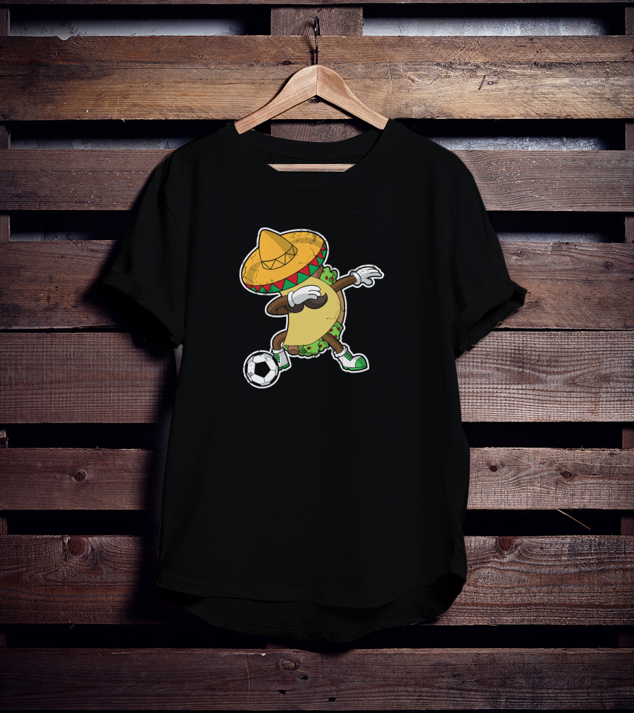 Cinco De Mayo Dabbing Taco Soccer Football T-Shirt