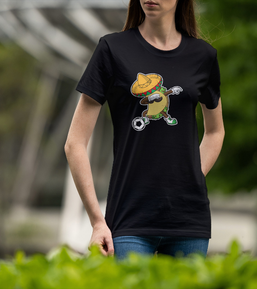 Cinco De Mayo Dabbing Taco Soccer Football T-Shirt