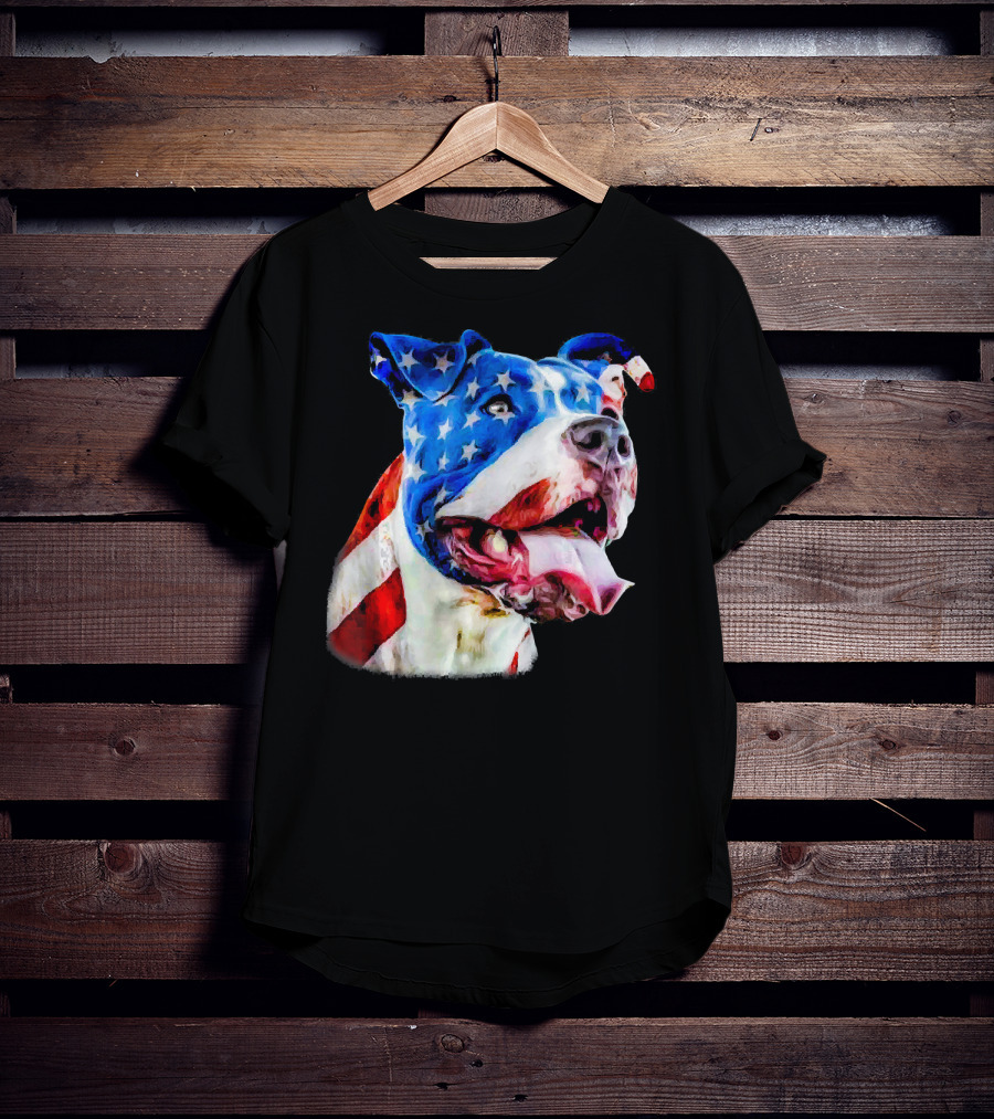 American Pit Bull Terrier USA Flag T-Shirt