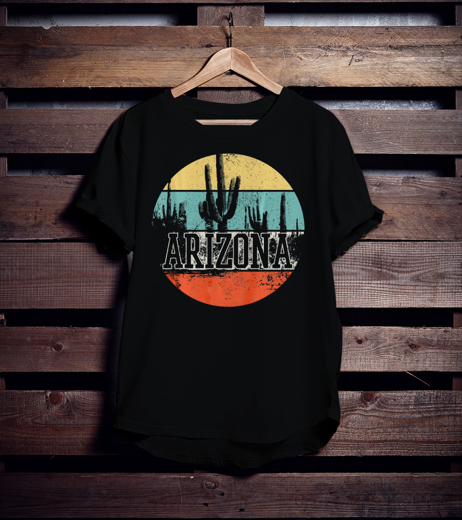 Arizona Desert Vintage Cactus Retro USA T-Shirt