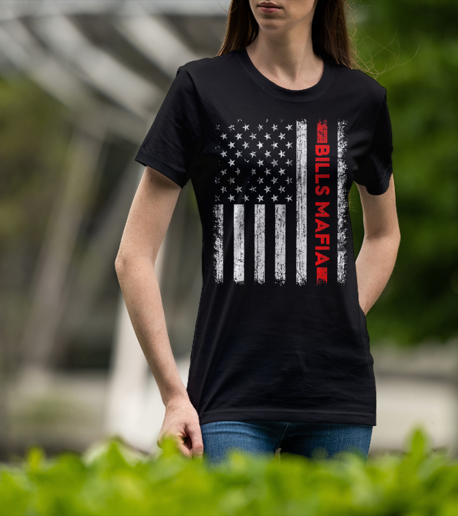 American Flag Bills Mafia Patriotic Buff T-Shirt